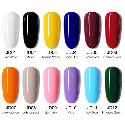 Venalisa 15Ml Gel Nail Polish, Pure White Color Soak Off Uv Led Nail Gel Polish Nail Art Starter Manicure Salon Diy At Home, 0.53 Oz #TOP23