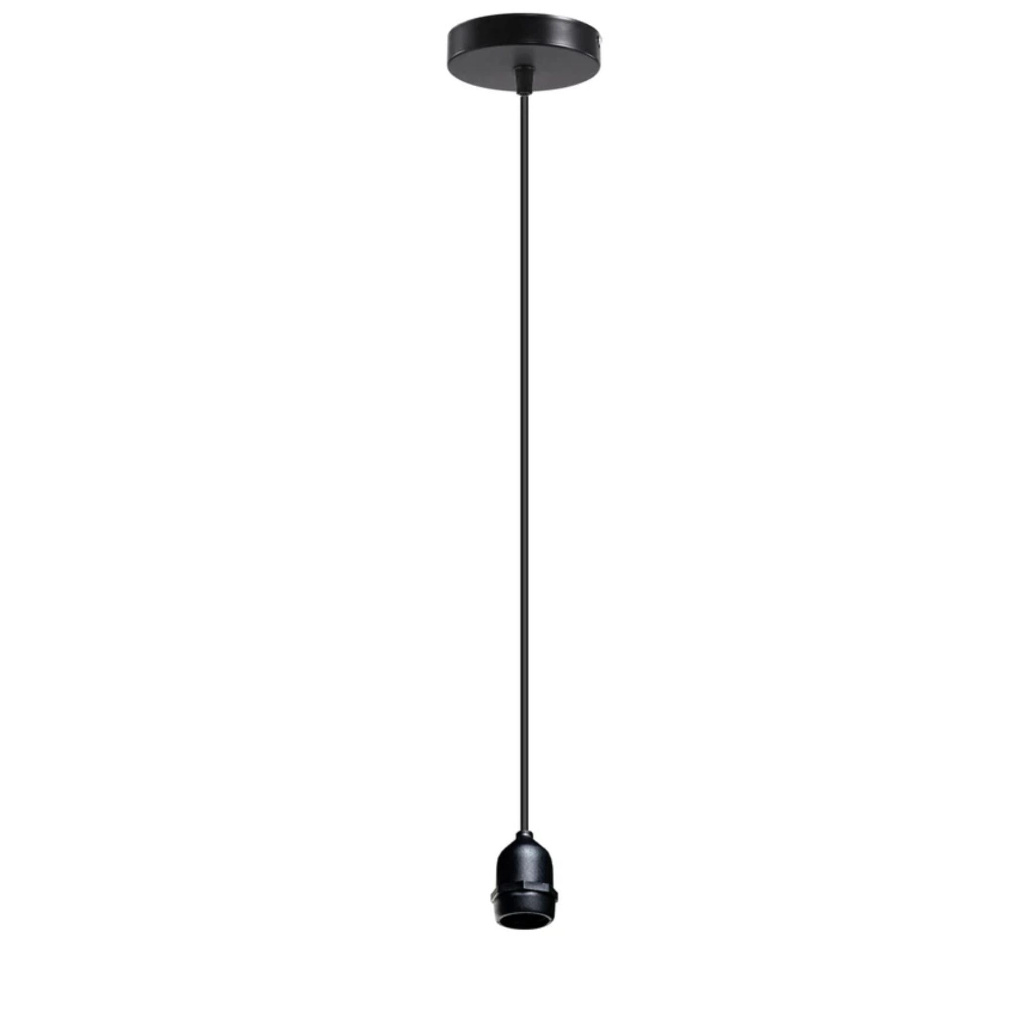 IP65 Waterproof E27 Lamp Holder Outdoor Pendant Light Fitting Weatherproof Hanging Socket with Cable for Garden Porch Garage Patio Ceiling Lighting