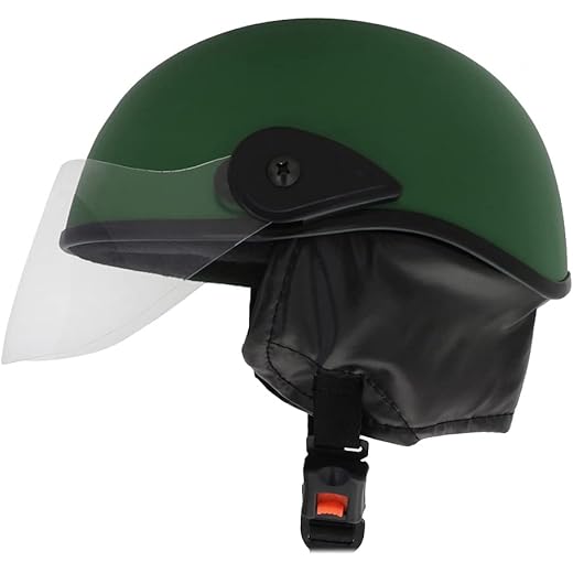 Western Era Half Face Helmet Kids Green Matte