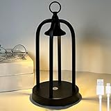 LED Wiederaufladbare Tischlampe - Kabellose Touch Dimmbare Tragbare Nachttischlampe, 3000K Warmes Licht, 3 Helligkeitsstufen, Batteriebetrieben, USB Wiederaufladbar