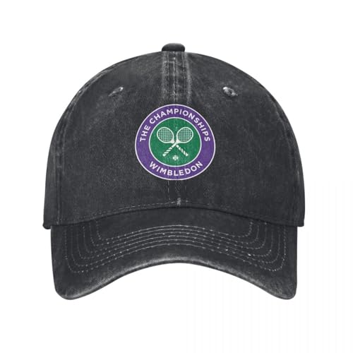 AEIKHAEC Gorra de béisbol Juego de Tenis de Wimbledon Gorras de béisbol Unisex Insignia Mindfulness Sombrero Lavado Desgastado Vintage al Aire Libre Gorra de Sol Ajustable
