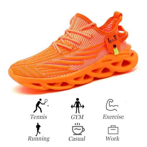 Image of Mens Running Shoes Gym Slip on Sneakers Non Slip Walking Tennis Sports Work Athletic Workout Casual Lightweight Breathable Fashion