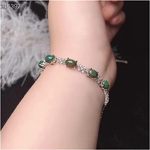 Bracelet opale naturelle en argent 925 véritable bijoux