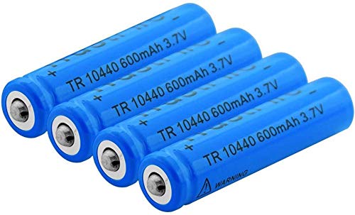 10440 3.7v 600mah Lithium Li Ion Batteries Rechargeable Batteries For Led Light Flashlight Remote Control -4pcs
