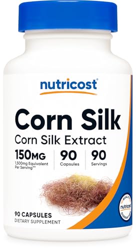 Nutricost Corn Silk (150mg) 90 Capsules - Corn Silk Extract, Vega...