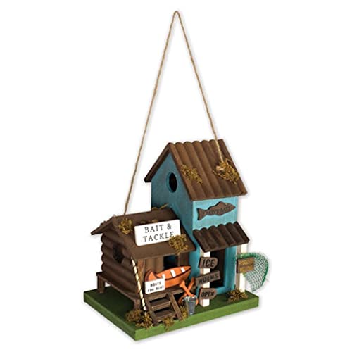 Sunset Vista Designs Welcome to The Woods Decorative Birdhouse, Bait & Tackle