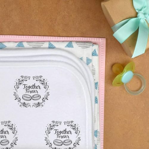 Azeeda 'Together Forever Wedding Rings' Baby Burp/Wash Cloth (BC00028753)3