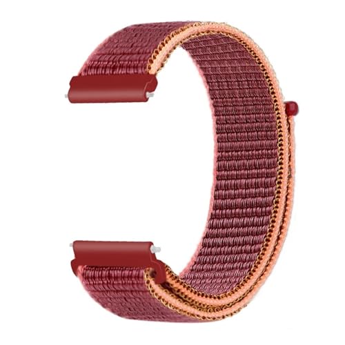 [QAICHFKS] 20mm 22mm �i�C�����X�g���b�v Watch 5 GT5-4-3 Pro 46mm �u���X���b�g ���X�g�o���h 2/GTR 4/GTS 4/Bip 6 5/Active 2 �x���g�p (Plum color,Watch 5 46