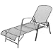 Produktbild Nishore Sonnenliege Liege Gartenliege Stahlgewebe Verstellbar 66 x (154-183) x (65-103) cm Stahl mit E- und Pulverbeschichtung Anthrazit