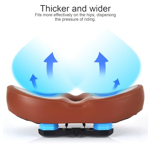Selle de vélo ergonomique rembourrage large ventilé anti-vibration - 7