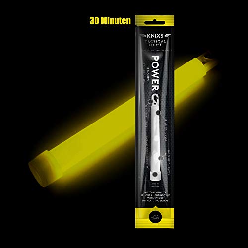 10er Set - Power-Knicklicht/Leuchtstab Tactical Light im Militär-Standard - gelb leuchtend (6" / 15cm) - einzeln verpackt - 30 Minuten Leuchtdauer = sehr hell leuchtend – Bild 3