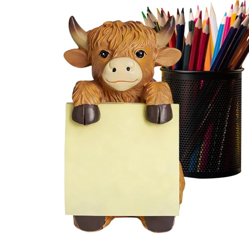 Joli distributeur de notes adhésives vache en cadeau idéal pour étudiant et collègue