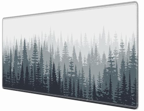 Image of 36x24 Mouse Pad Misty Forest Desk Mat Large Mousepad Gaming Giant Mouse Mat Huge Oversized Desk Pad XXXL Computer Mat for Office Work Women