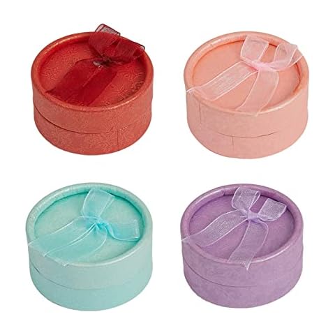 通用 Cajas de joyas redondas con lazo de terciopelo Cover