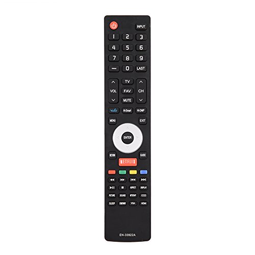 Queen.Y Control de Reemplazo Remoto de Smart TV En-33922A para Hisense Smart TV Lhd32k366wus Ltdn40k366nwus Ltdn40k366wus Ltdn50k366gwus Ltdn50k610gw Ltdn55k610gw