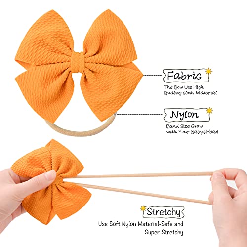 Prohouse 40 Pcs Big Bows Baby Nylon Headbands Hairbands Hair Bows Elastics For Baby Girls Newborn Infant Toddlers Kids Hair Accessories #TOP1
