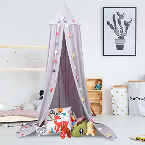 Yaersi Bed Canopy For Kids Bed, Round Dome Crib Nook Princess Castle, Play Tent Hanging Room Decoration, Dreamy Mosquito Net Bedding #TOP7