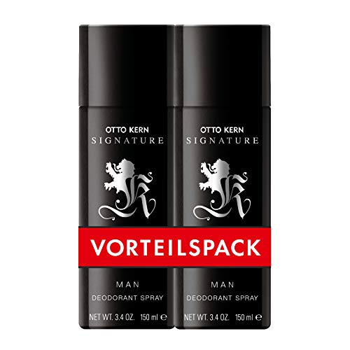Otto Kern® Signature Man I Vorteilspack Deodorant Spray - exklusiver Duft - lang anhaltendes Frischegefühl I 2 x 150ml Natural Spray Vaporisateur