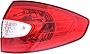 Evan-Fischer Tail Light Assembly Compatible with 2011-2013 Ford Fiesta Outer Sedan Passenger Side