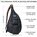 KAVU Rope Sling - Compact Lightweight Crossbody Bag - Jet Black
