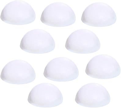 10pcs White Foam Balls Half Ball Shape Christmas Craft Art Decoration Christmas DIY Craft Kits Xmas Ornaments,2inch(Diameter)