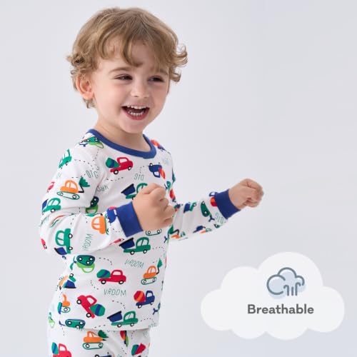 Image of pureborn Baby Pajamas Set Toddler Snug Fit Cotton Sleepwear 2pcs 12M-7Y
