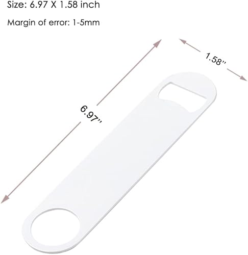 Miniatura 3 de Juego de 12 abridores de botellas de sublimación – 6.97 x 1.58 pulgadas, abridor de botellas de cerveza de acero inoxidable personalizado resistente