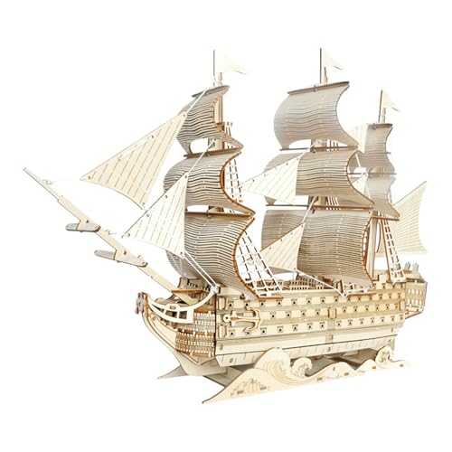 Maquette bateau en bois puzzle 3d anti stress activité manuelle calme adulte