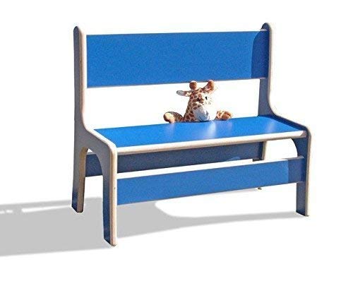 Eli-Kids Kinderbank aus Multiplexholz | Sitzhöhe 25 cm | stabile Kindersitzbank für Kinderzimmer und Spielbereich | hochwertig verarbeitet | modernes Design in Weiß oder Natur