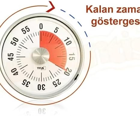Mekanik Mutfak Zamanlayıcısı – 60 Dakika Geri Sayım Timerı