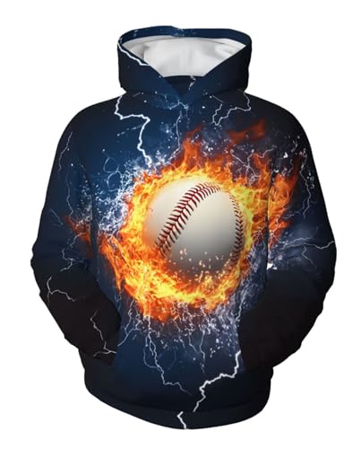 Boys Girls Hoodies 3D Graphic Print Pullover Hoodie Casual Hooded Sweatshirts with Pocket for Age 7-14 Kids - Main Image