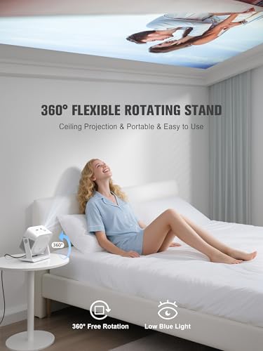 【Official Licensed Google TV】4K Smart Projector with WiFi and Bluetooth, VOPLLS Outdoor Projectors with Dolby/Auto Focus, Portable Movie Phone Wireless Gaming Wifi Proyector for Bedroom/Home/Celling - Image 6