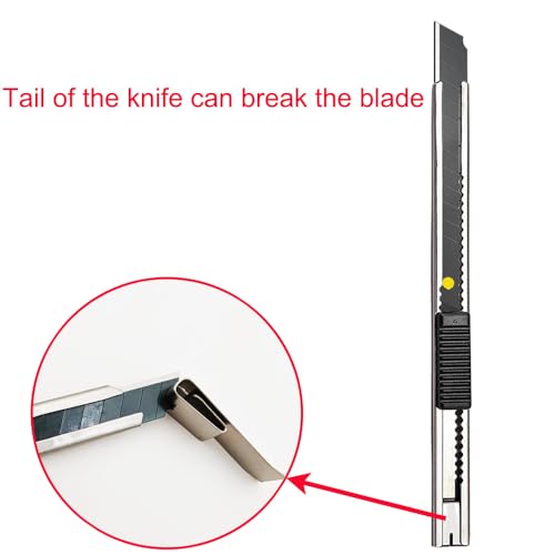 Image of Gebildet 5pcs Right and Left Hand Self-Lock Cutter Knife /Black 9mm Snap Off Blades /60 Blace /SS