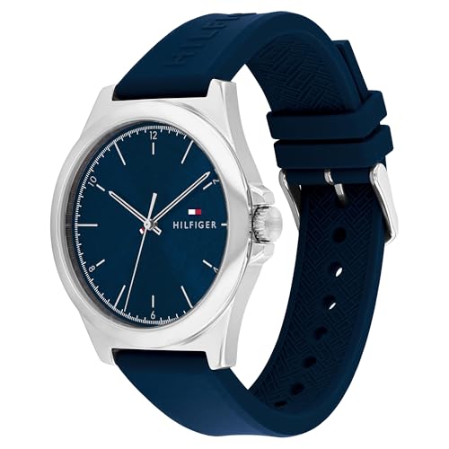 Image of Tommy Hilfiger Quartz Blue Dial Silicone Strap Watch for Women