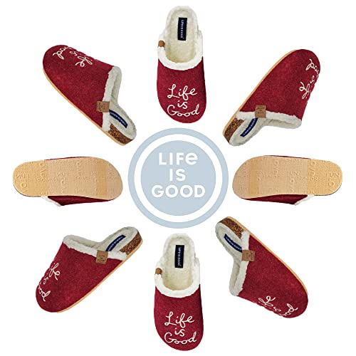 Life is Good Women's Closed Toe Mule Slippers, 302891W - Indoor/Outdoor Soft Slip-on - Comfortable Lightweight Plush Slide with Cushioned Support & EVA Outsoles3