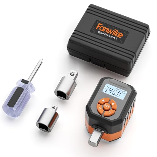 Fanwiike 1/2 Digital Torque Wrench Adapter Set 12.54-250.8 Ft.lb/17-340 N.m Electronic Torque Adapter with Buzzer & LED Indicator for Automotive Motocycle Car Repair
