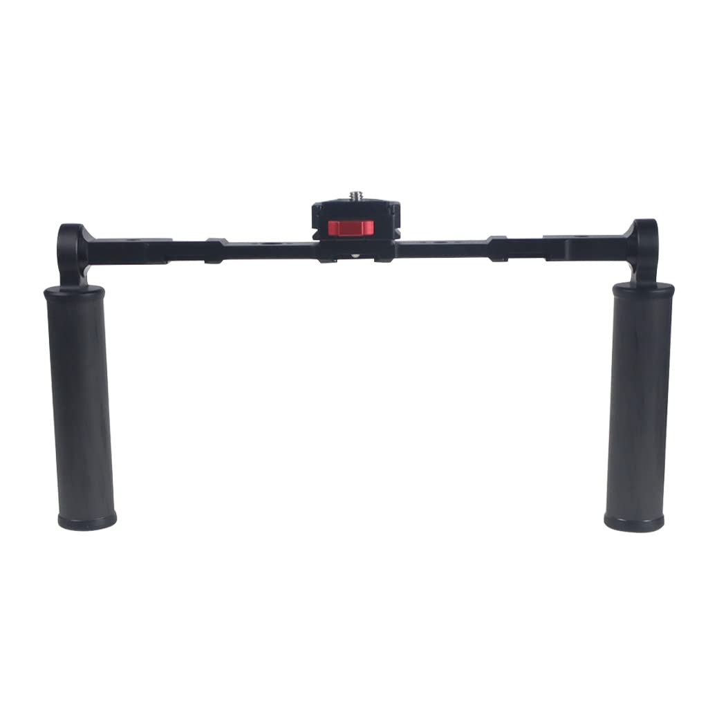 FEICHAO 360° Dual Handheld Grip Holder Gimbal Handle Stabilizer Rig 1/4 3/8 Positioning Hole Compatible with Hero 11, OSMO 360, X3 Camera (Handheld