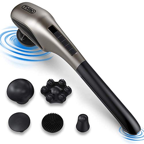 TYMO Back Massager - Enhanced Handheld Massager with Heat, Powerful Dual Motor