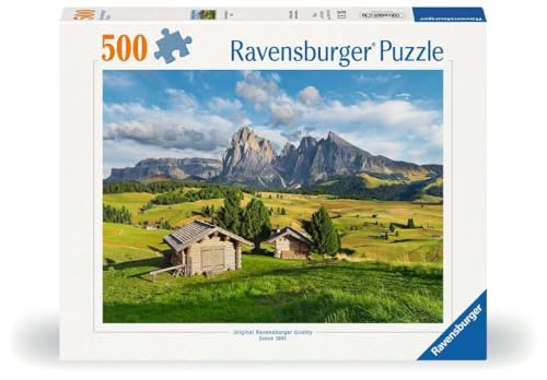 Ravensburger Puzzle 12001383 - Dolomitenidyll of Siusi - 500 Teile Puzzle für Erwachsene ab 12 Jahren