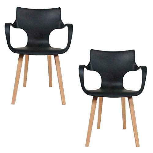 PAPERFLOW CHROCKX2.23.01 Rockwood - Silla de visita, color negro