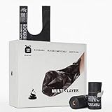 Ultra Thick RockRhino Dog Poop Bags - ECO Heavy Duty, Multi-Layer Bottom, 0% Plastic, 100% Home Compostable, Mint-Scented, Easy Open Tie Handles, Glove-Like Fit - 120 Bags