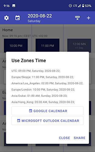 TimeZone Carousel