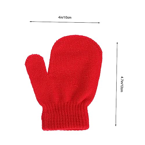 FRCOLOR 6Pairs Winter Mittens Comfortable Knitted Gloves for Boys and Warmth Retention for Outdoor Activities Easy to Wear Years Old Each2