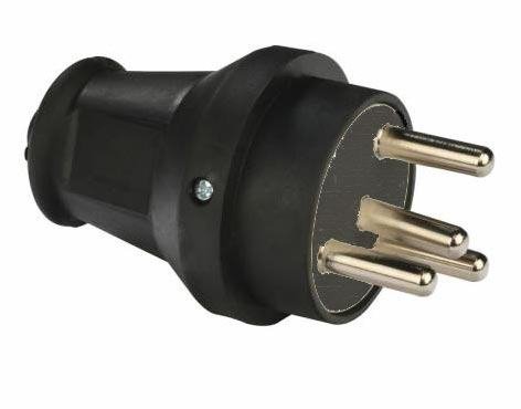 Trifaze Fiş Kauçuk 3x25 Amp.