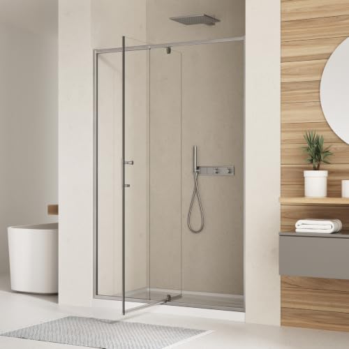 Image of Royal Guard 38-42 inch W x 71 inch H Pivot Swing Glass Shower Door,Brush Nickel