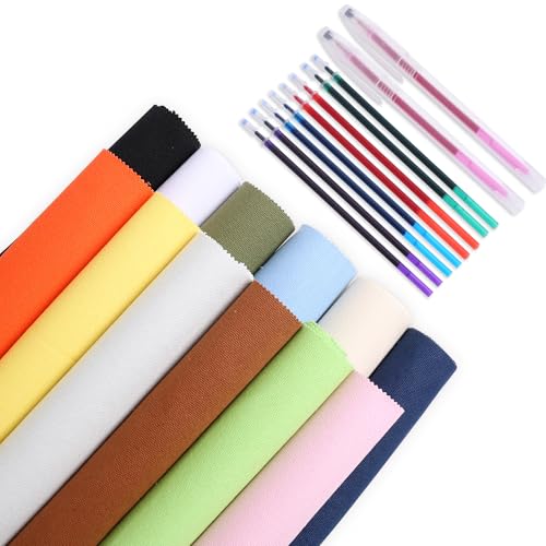 Image of FFPDYBEST Fabric for Embroidery with Water-Soluble Pens for Embroidery Projects and Upholstery Decoration, 11.8 by 11.8-Inch (24pcs)