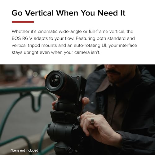 Image of Canon EOS R6 V Mirrorless Camera Body, Full-Frame Sensor, 7K /4K Video, Vertical Video, Ultra-Wide Powered Zoom Lens, Open Gate 4K 120p Slow Motion, for Content Creators, Podcasts & Livestreams
