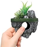 Aspect réaliste : fabriquée avec des détails, la décoration flottante de l'aquarium les plantes, apportant un look rafraîchissant à votre aquarium, grotte de cachette flottante pour aquarium, ornements d'aquarium