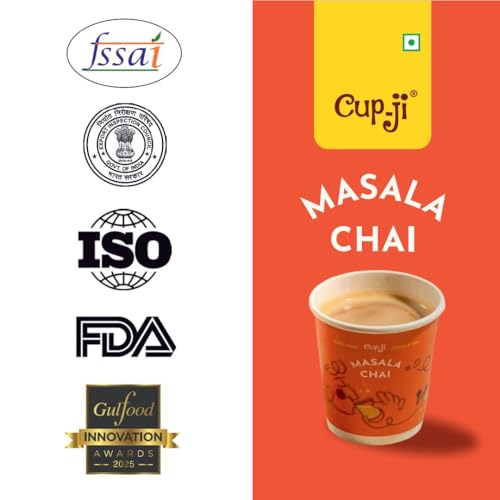 Image of Cup-Ji Masala Chai Premix Cups | Instant Tea | 7 Cups | Each Cup Size 210 ml | Kadak Ghar-Wali | No Added Sugar | On the Go | Easy Prep | For Office and Travel