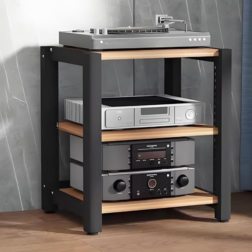 Height-Adjustable 2/3/4/5 Tier AV Cabinet Stand, Tower Rack for DVD Players, Game Consoles, Home Theater Systems, Media Storage Solution, Modern Design